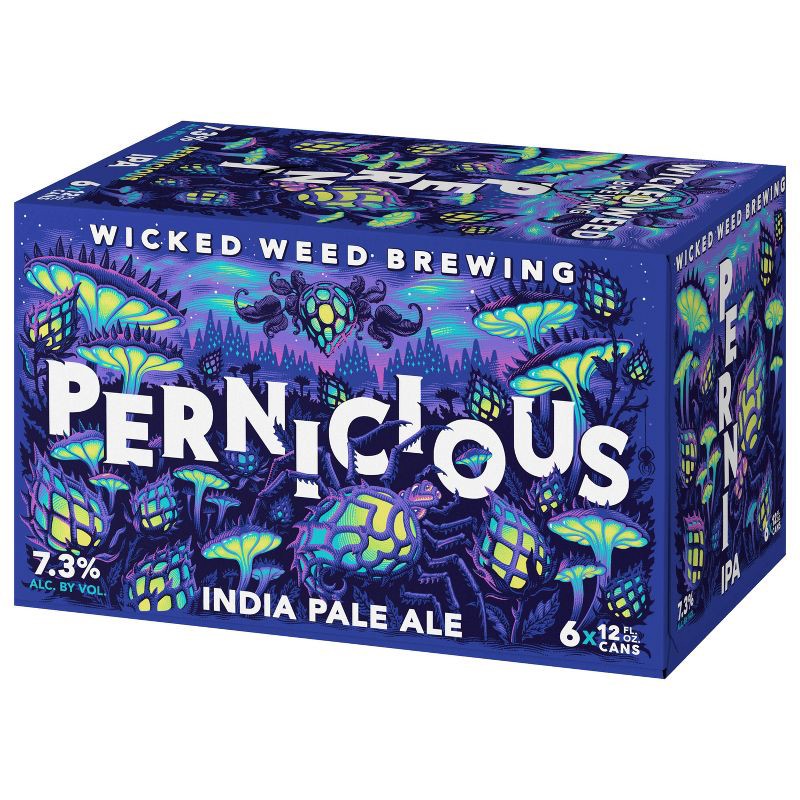 slide 10 of 15, Wicked Weed Brewing Wicked Weed Pernicious IPA Beer - 6pk/12 fl oz Cans, 6 ct; 12 fl oz