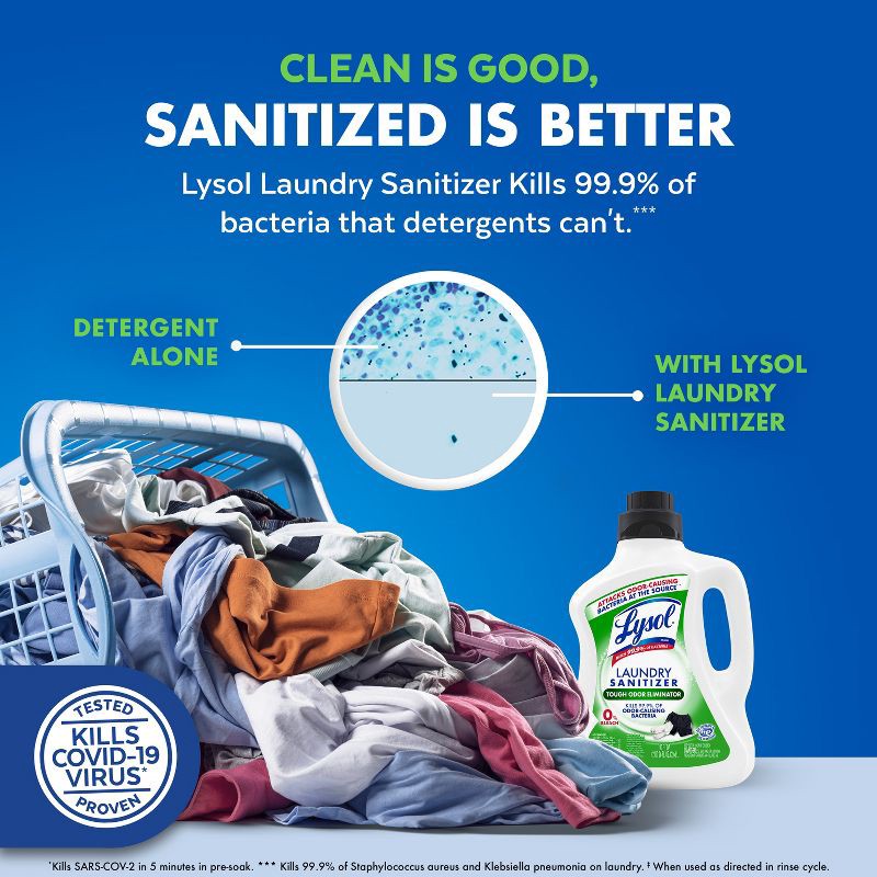 slide 4 of 10, Lysol Laundry Sanitizer Sport 0% Bleach - 90oz, 90 oz
