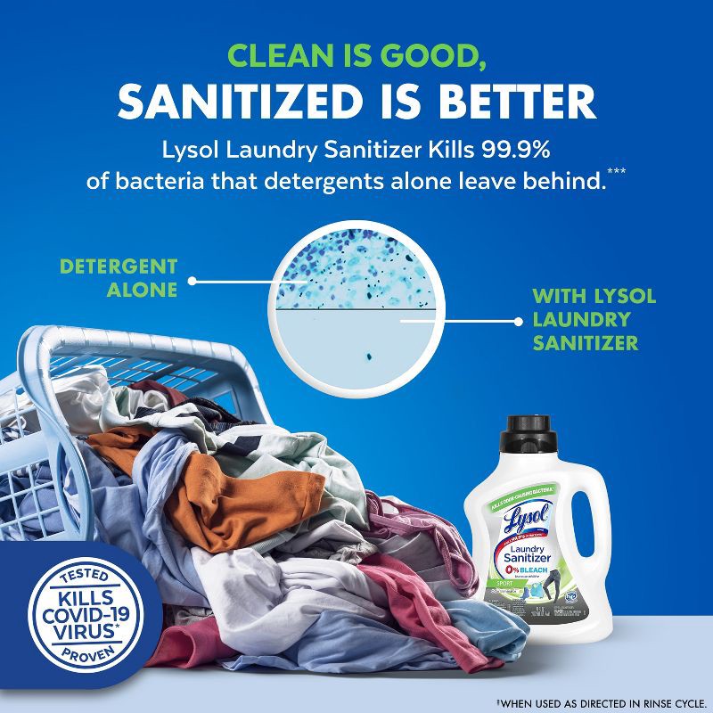 slide 4 of 9, Lysol Laundry Sanitizer Sport 0% Bleach - 90oz, 90 oz