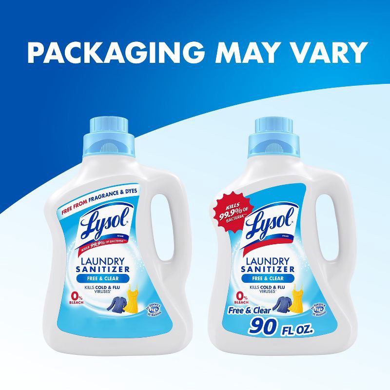 slide 2 of 13, Lysol Laundry Sanitizer Free & Clear - 90 fl oz, 90 fl oz
