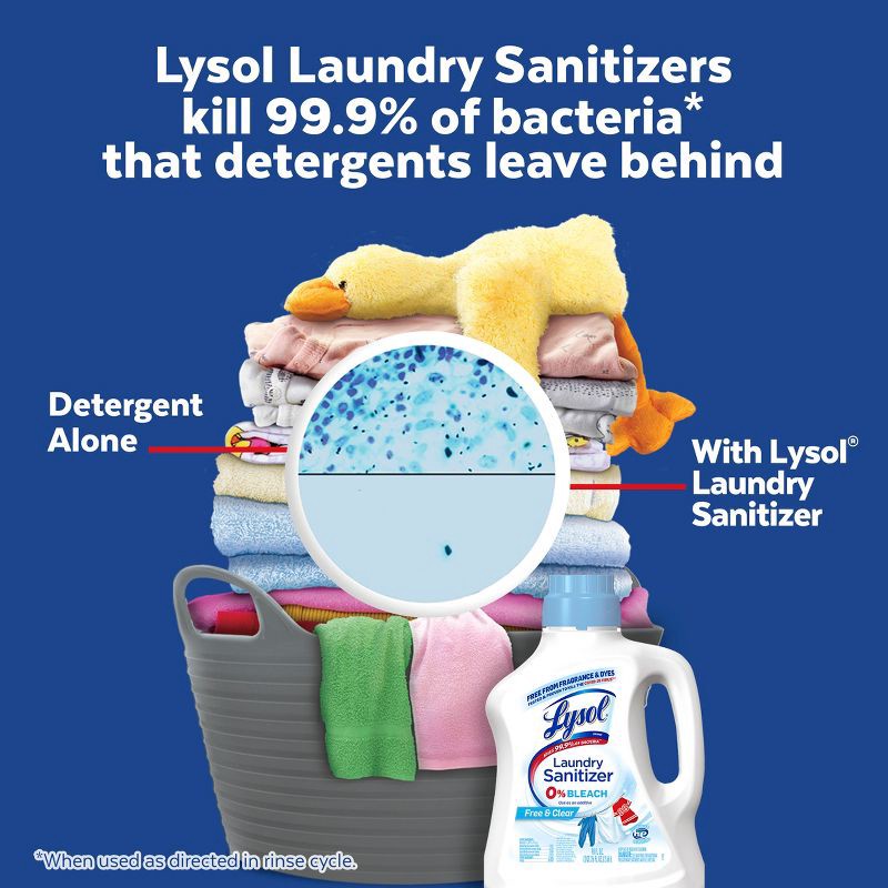 slide 6 of 13, Lysol Laundry Sanitizer Free & Clear - 90 fl oz, 90 fl oz