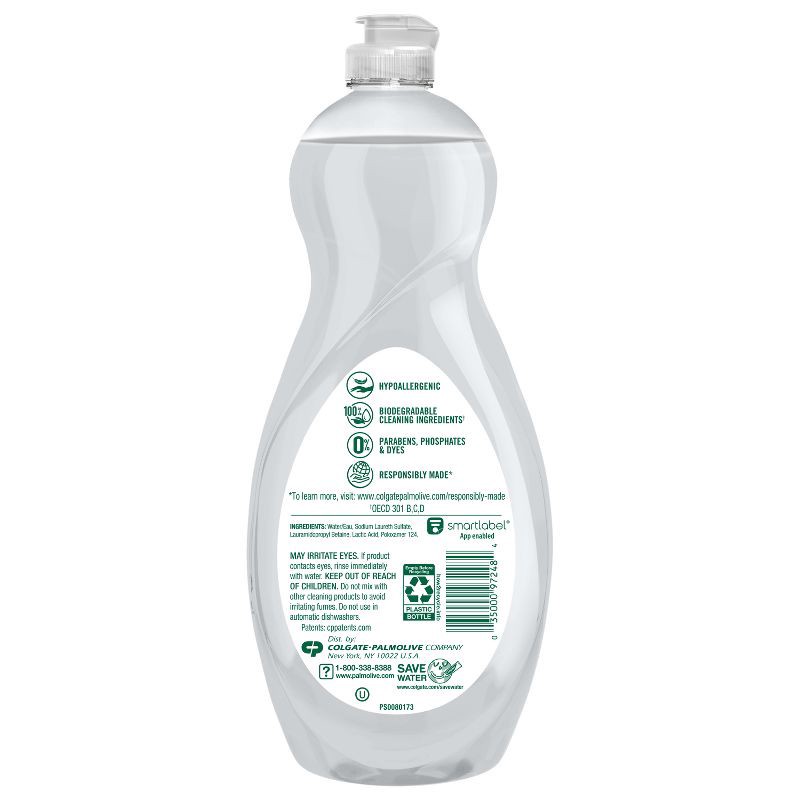 slide 9 of 10, Palmolive Ultra Pure + Clear Liquid Dish Soap Detergent - Fragrance Free - 32.5 fl oz, 32.5 fl oz