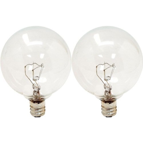 slide 1 of 1, GE Crystal Clear 25-Watt Candelabra Base Globe Light Bulbs, 1 ct