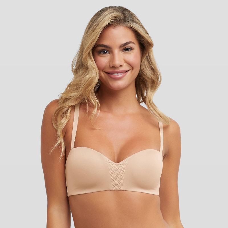 slide 2 of 6, Maidenform Self Expressions Women's Wireless Strapless Bra SE0015 - Beige 34A: Backless, Lightly Lined, Adjustable Straps, 1 ct