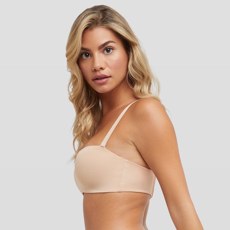 slide 3 of 6, Maidenform Self Expressions Women's Wireless Strapless Bra SE0015 - Beige 34A: Backless, Lightly Lined, Adjustable Straps, 1 ct
