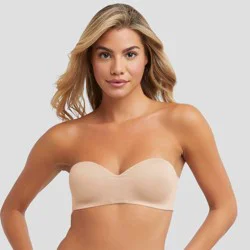 Maidenform Self Expressions Women's Wireless Strapless Bra SE0015 - Beige 36DD: Backless, Convertible Straps