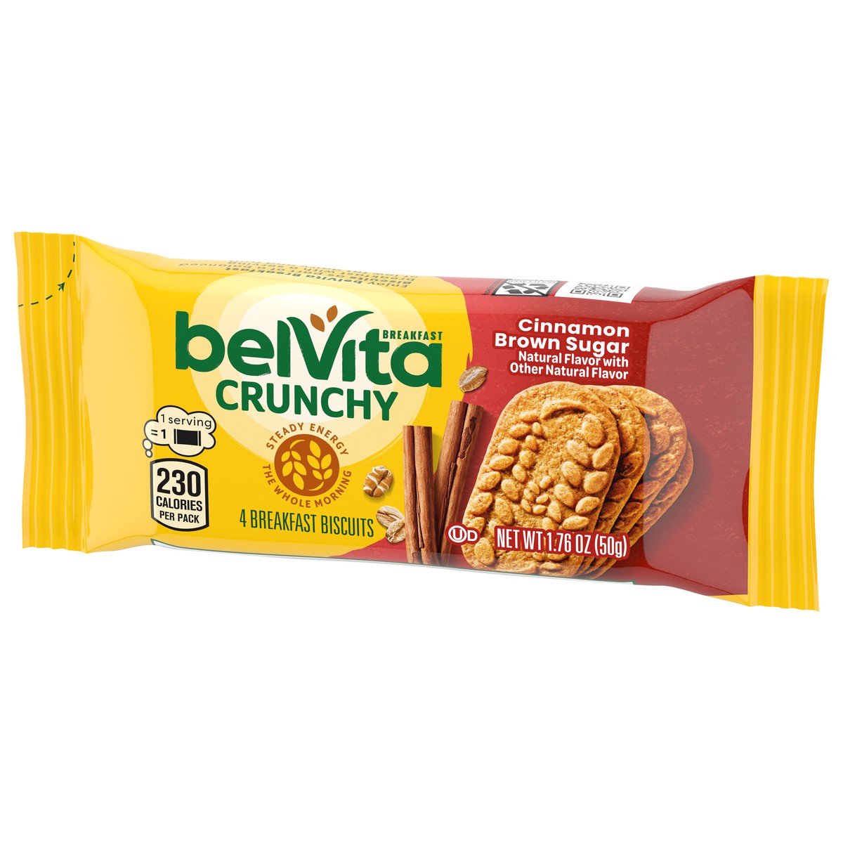 slide 5 of 9, belVita Cinnamon Brown Sugar Breakfast Biscuits, 1 Pack (4 Biscuits Per Pack), 0.11 lb