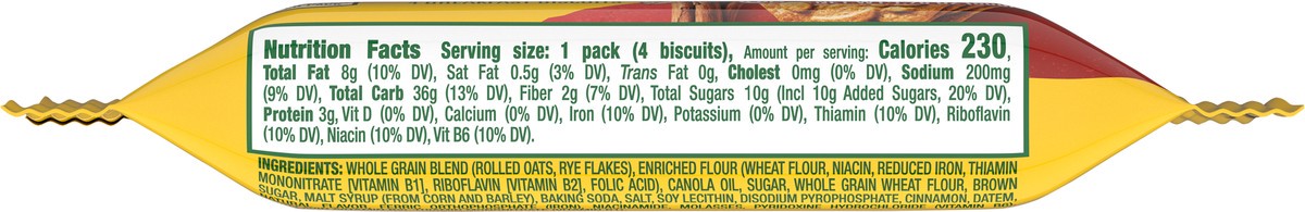 slide 9 of 9, belVita Cinnamon Brown Sugar Breakfast Biscuits, 1 Pack (4 Biscuits Per Pack), 0.11 lb