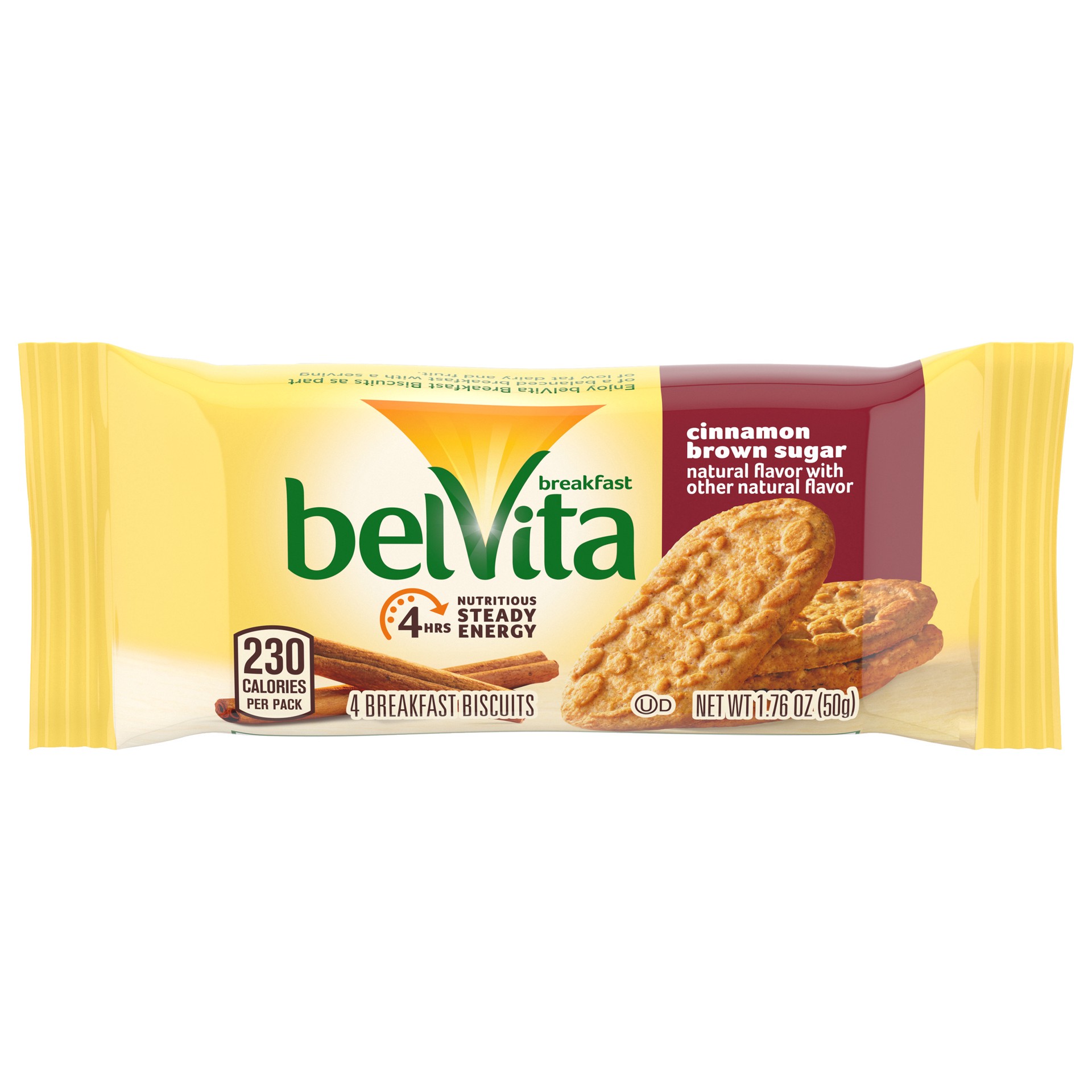 slide 1 of 9, belVita Cinnamon Brown Sugar Breakfast Biscuits, 1 Pack (4 Biscuits Per Pack), 0.11 lb