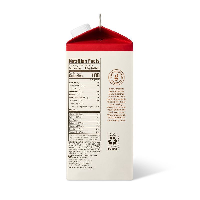 slide 3 of 4, Original Oat Milk - 64 fl oz - Good & Gather™, 64 fl oz