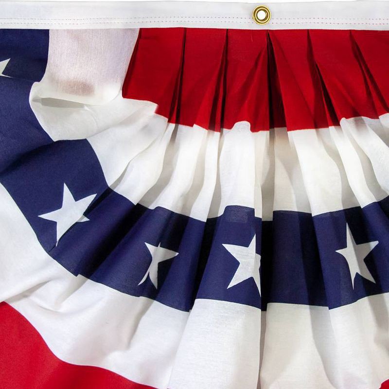 slide 2 of 4, 18" x 36" Printed Polycotton Fan Flag: Betsy Flags, Patriotic Decor, July 4th Celebration, 1 ct