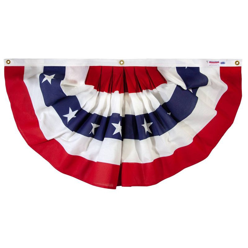 slide 1 of 4, 18" x 36" Printed Polycotton Fan Flag: Betsy Flags, Patriotic Decor, July 4th Celebration, 1 ct