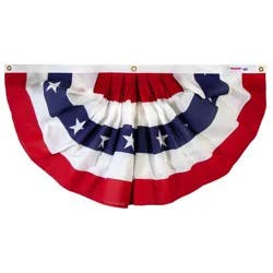 18" x 36" Printed Polycotton Fan Flag: Betsy Flags, Patriotic Decor, July 4th Celebration