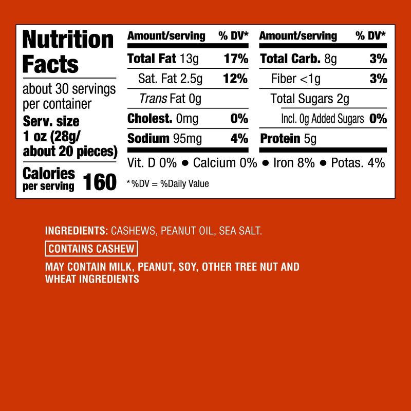 slide 4 of 4, Sea Salt Roasted Whole Cashews - 30oz - Good & Gather™, 30 oz