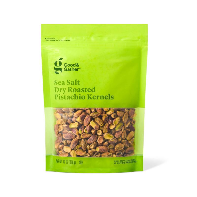 slide 1 of 3, Sea Salt Roasted Pistachio Kernels - 12oz - Good & Gather™, 12 oz