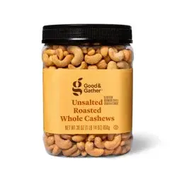 Unsalted Roasted Whole Cashews - 30oz - Good & Gather™
