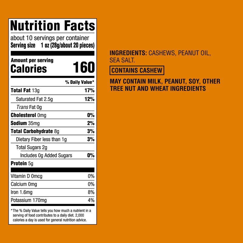 slide 4 of 4, Lightly Salted Roasted Whole Cashews - 9.5oz - Good & Gather™, 9.5 oz