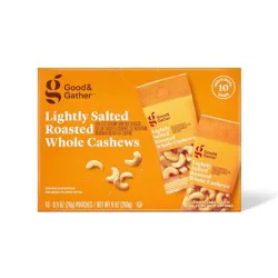Lightly Salted Roasted Whole Cashews - 10 Ct Multipack - Good & Gather™