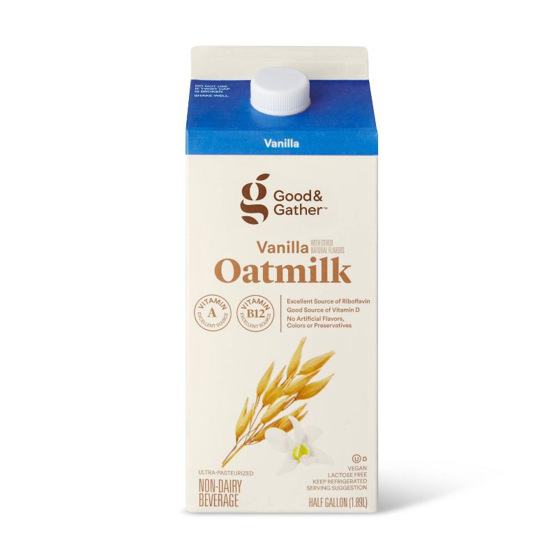 slide 1 of 3, Vanilla Oat Milk - 64 fl oz - Good & Gather™, 64 fl oz