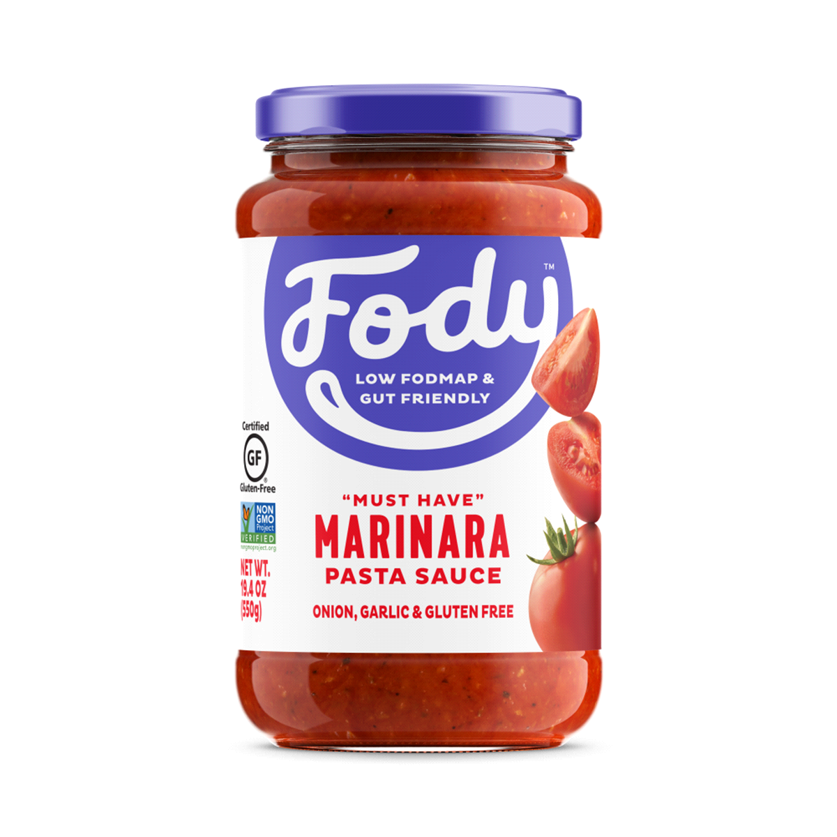 slide 1 of 1, Fody Marinara Pasta Sauce, 19.4 oz