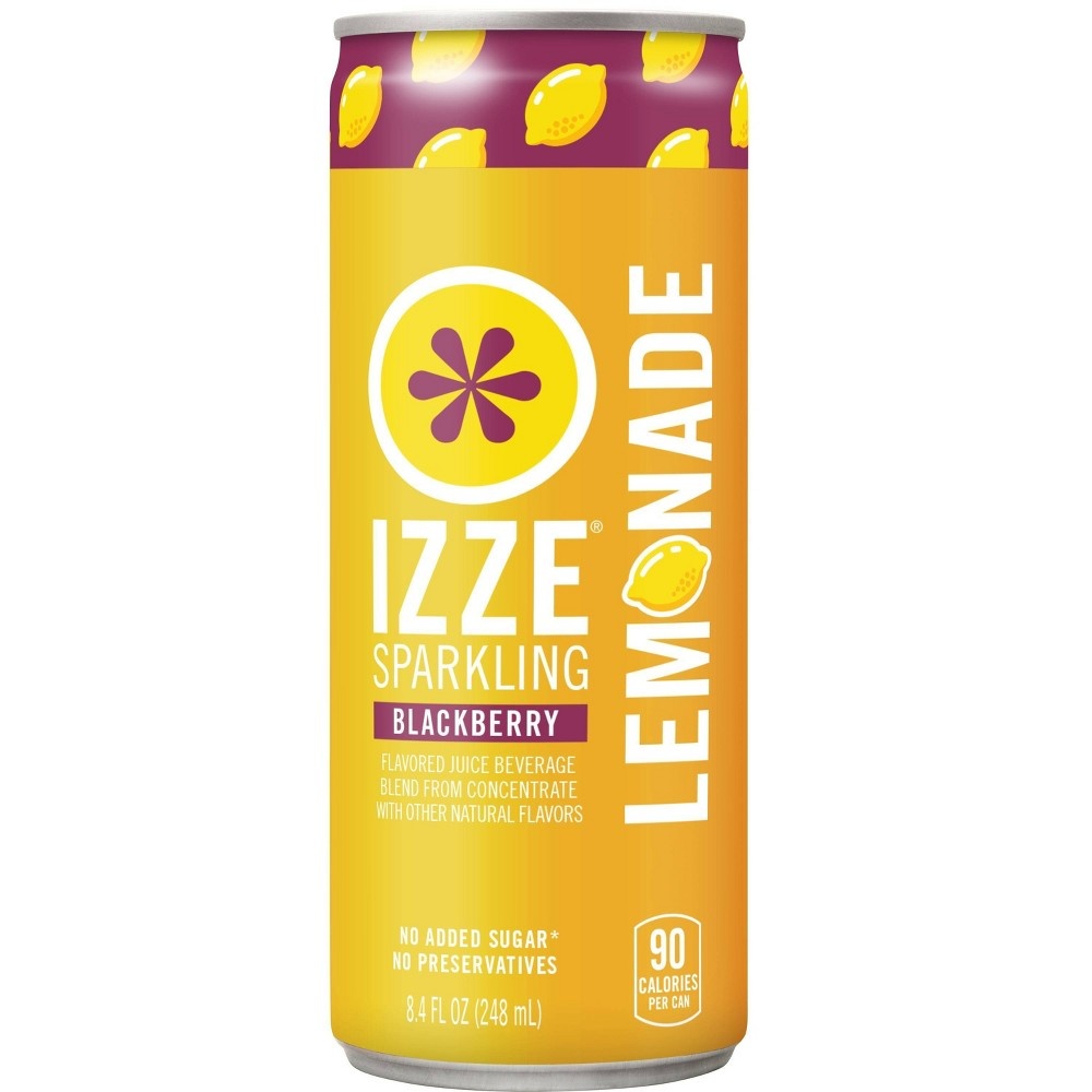 slide 2 of 4, IZZE Sparkling Blackberry Lemonade Beverage, 4 ct, 8.4 fl oz