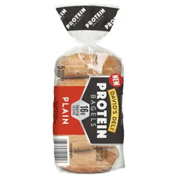 David's Deli Plain Protein Bagels - 5 Count
