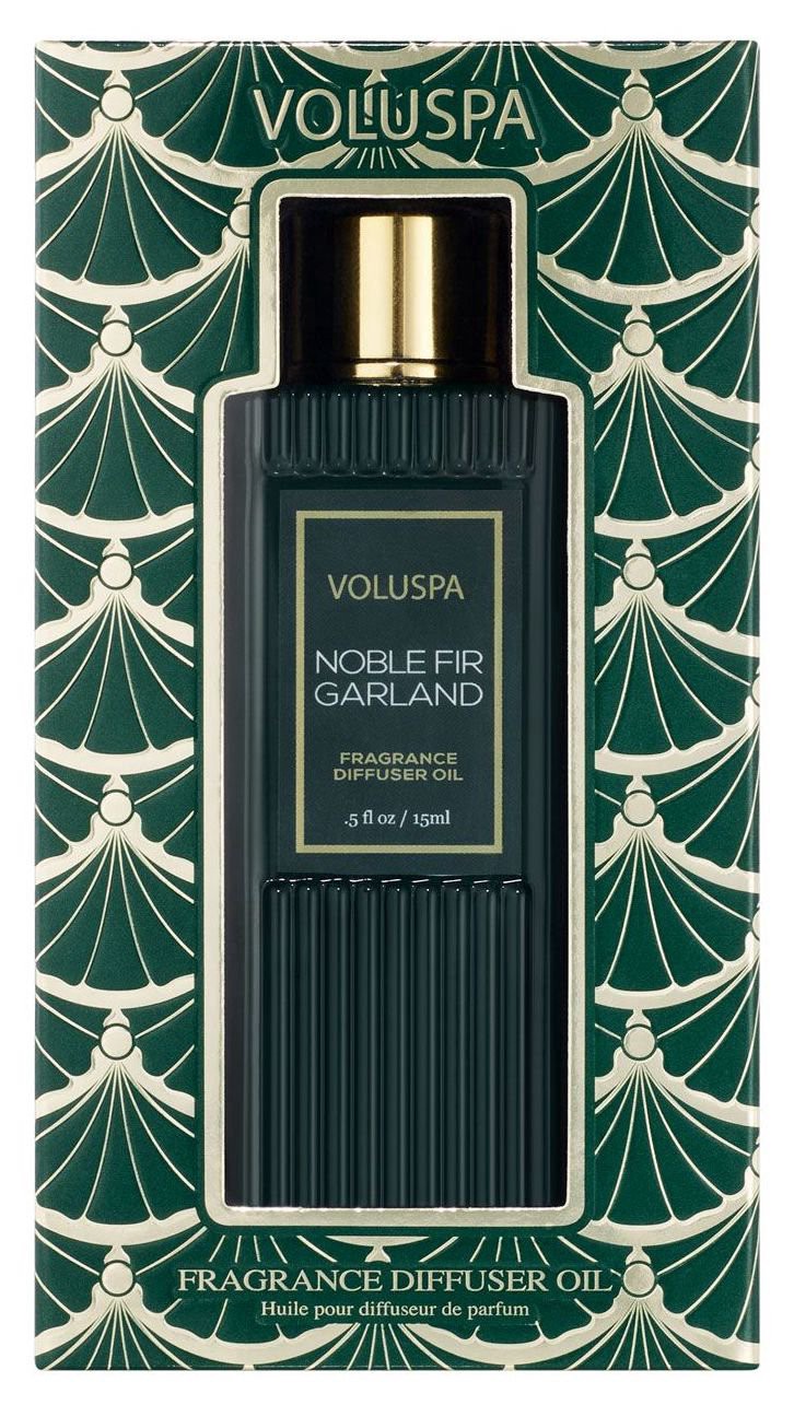 slide 1 of 1, Voluspa Noble Fir Garland Diffuser Oil, 0.5 oz