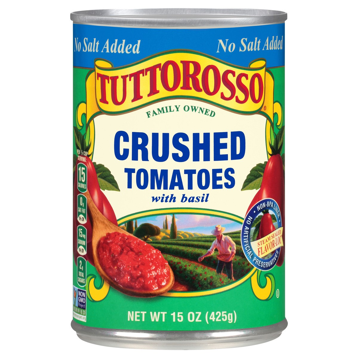slide 9 of 9, Tuttorosso Crushed Tomatoes with Basil 15 oz, 15 oz