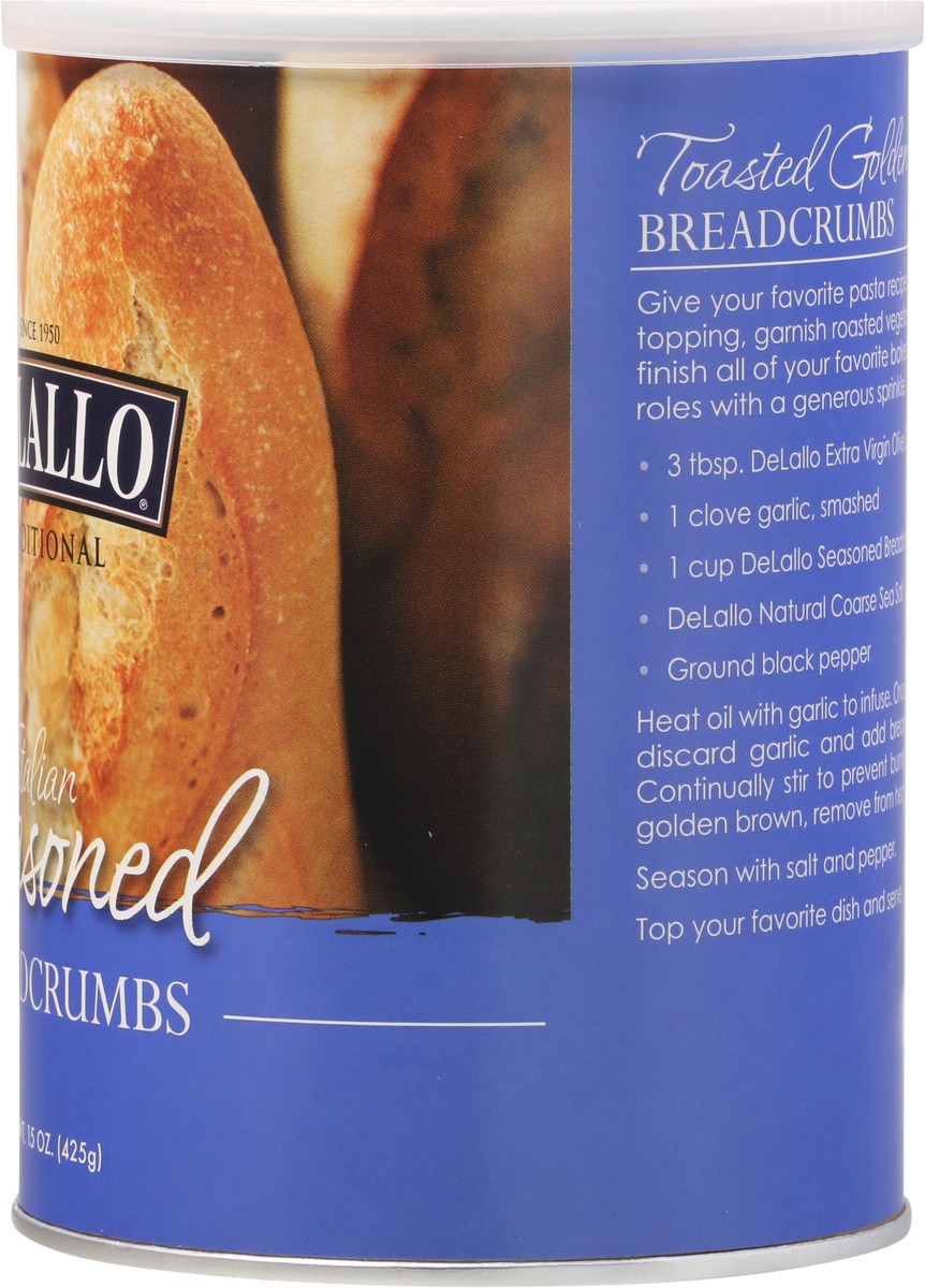 slide 8 of 9, Delallo Italian Seasoned Breadcrumbs, 15 oz