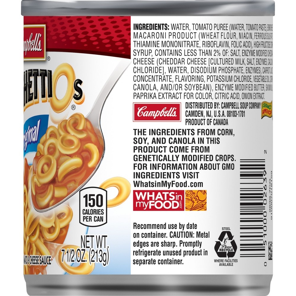 Campbell's SpaghettiOs Original 7.5oz Can