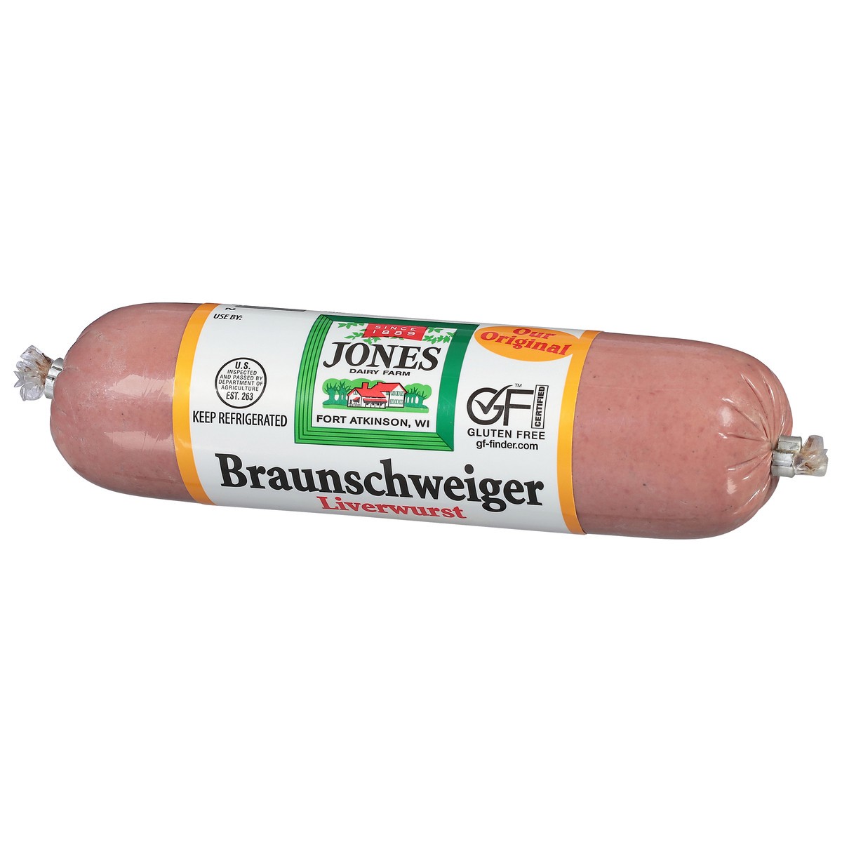 slide 9 of 14, Jones Dairy Farm Braunschweiger Liverwurst 8 oz, 8 oz