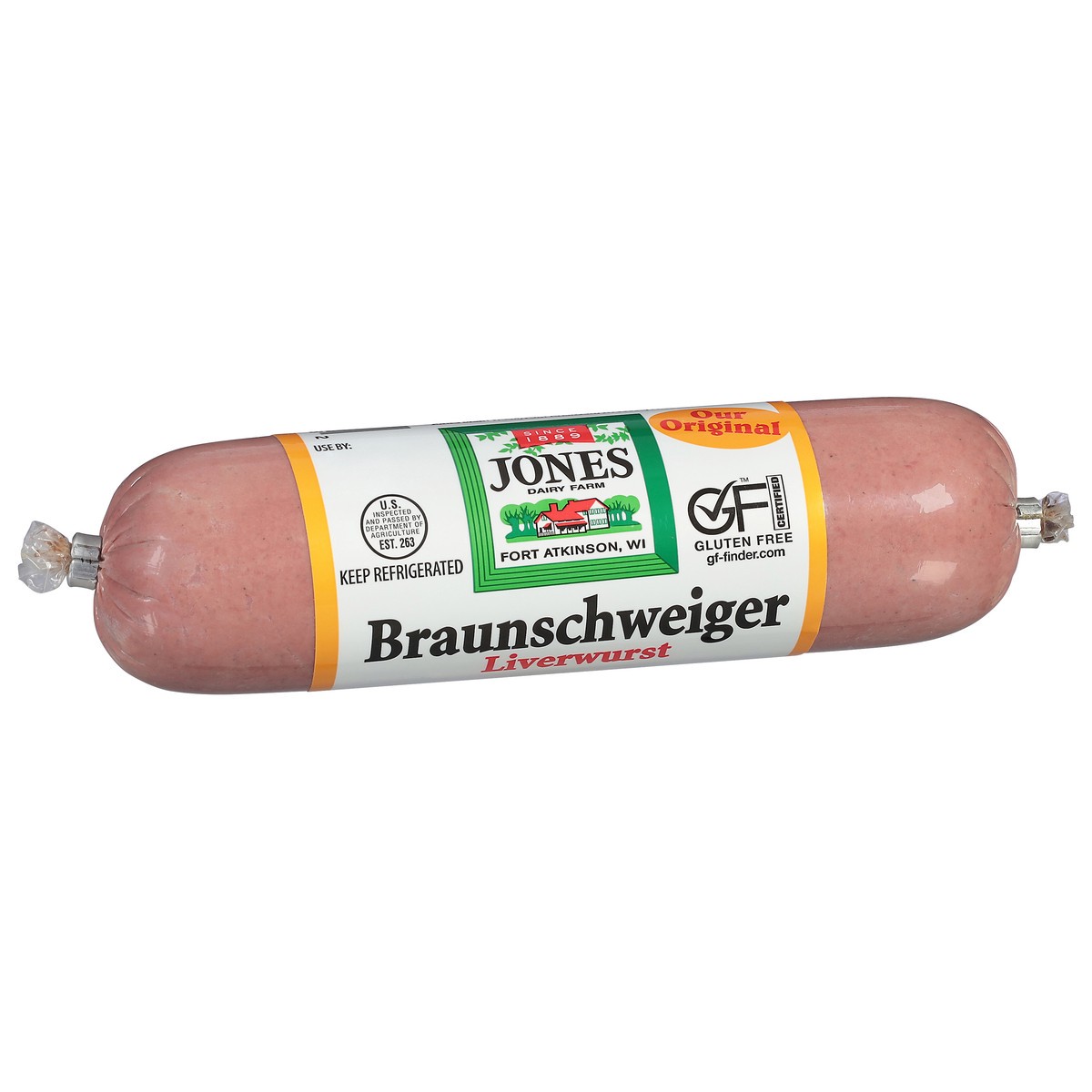 slide 12 of 14, Jones Dairy Farm Braunschweiger Liverwurst 8 oz, 8 oz