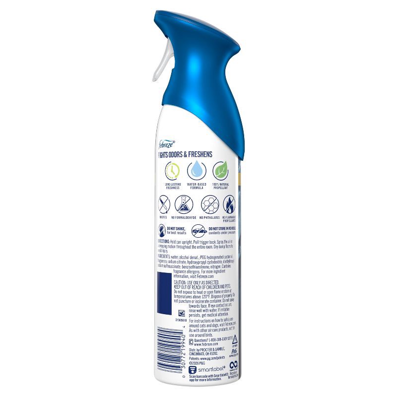 slide 11 of 11, Febreze Air Mist Odor-Fighting Air Freshener - Ocean - 8.1 fl oz, 8.8 fl oz