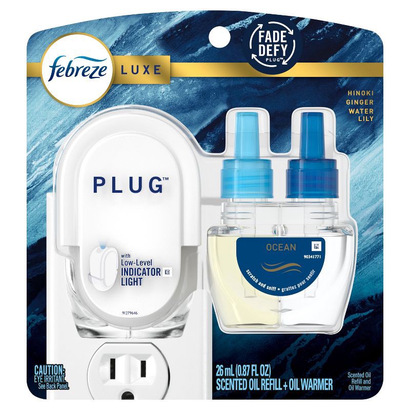 slide 2 of 13, Febreze Origins Fade Defy Plug Air Freshener & Odor Fighter - Ocean - 0.87 fl oz, 0.87 fl oz