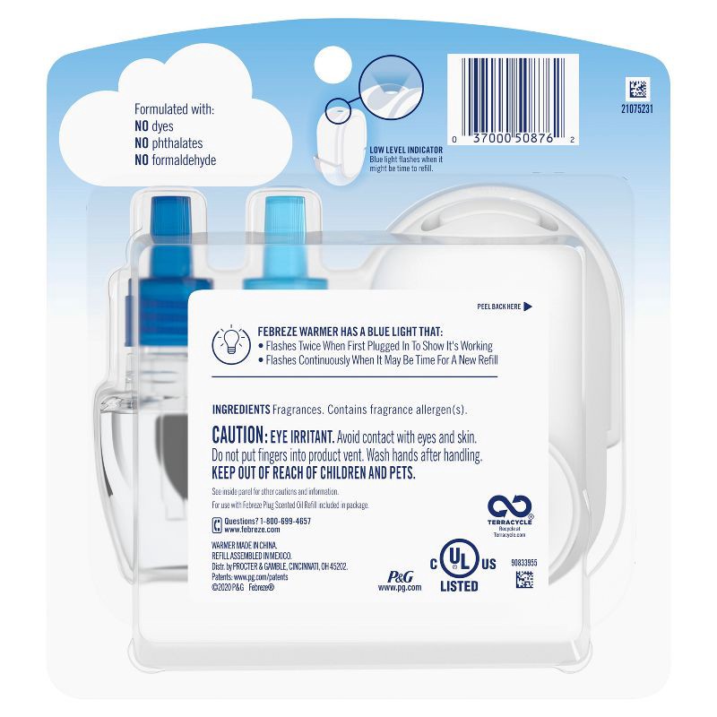 slide 13 of 13, Febreze Origins Fade Defy Plug Air Freshener & Odor Fighter - Ocean - 0.87 fl oz, 0.87 fl oz