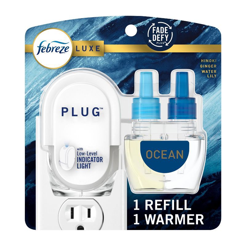 slide 1 of 13, Febreze Origins Fade Defy Plug Air Freshener & Odor Fighter - Ocean - 0.87 fl oz, 0.87 fl oz