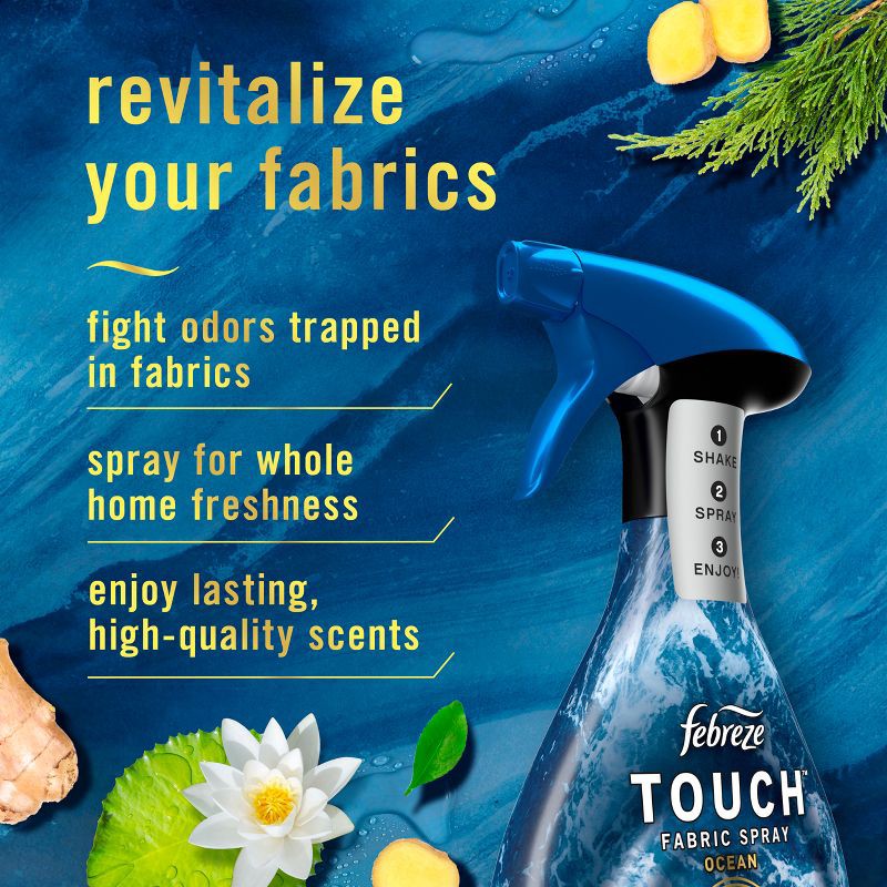 slide 3 of 15, Febreze Odor-Fighting Fabric Refresher - Ocean - 27 fl oz, 27 fl oz