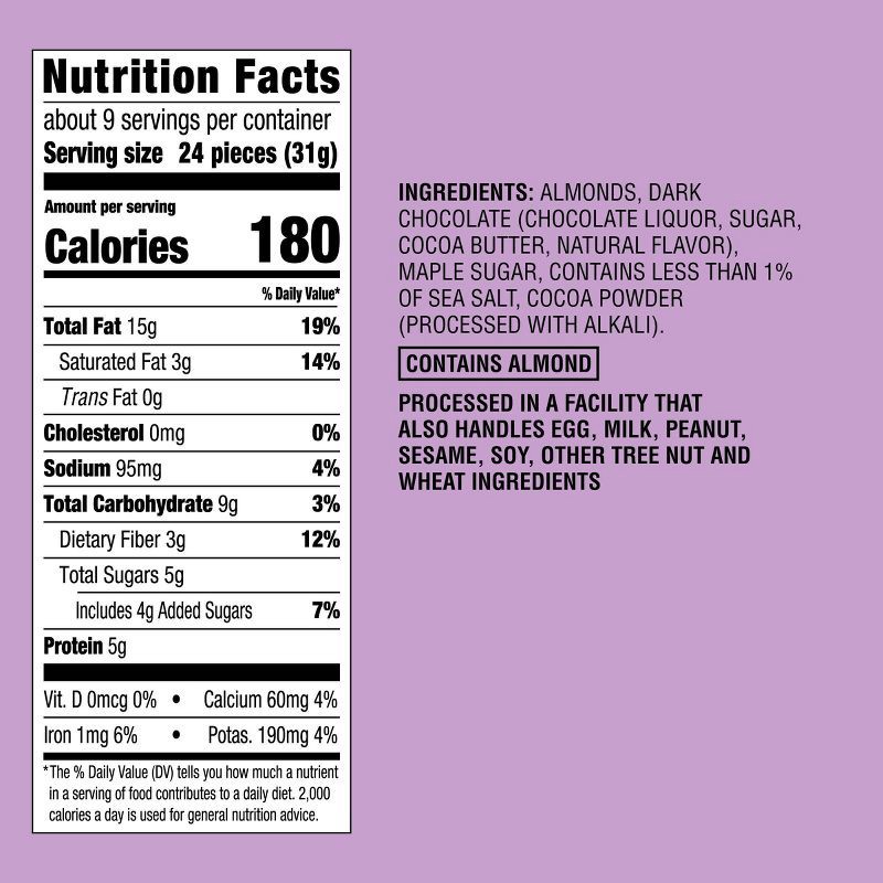slide 4 of 4, Dark Chocolate Cocoa Almonds - 9.5oz - Good & Gather™, 9.5 oz