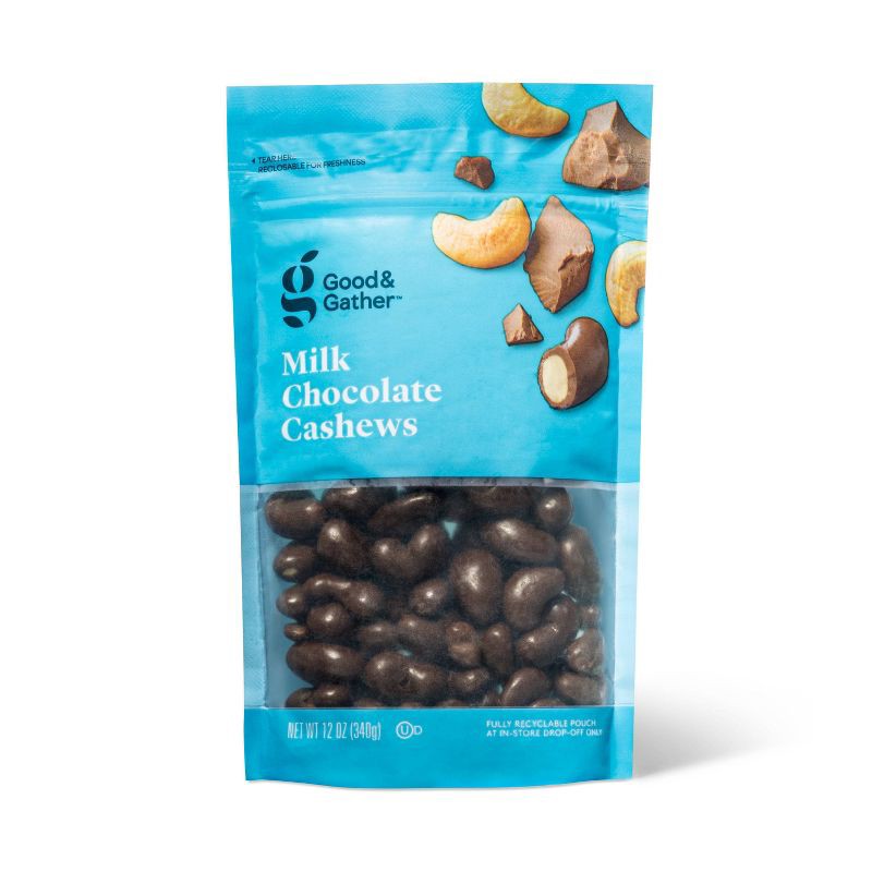 slide 1 of 3, Milk Chocolate Cashews - 12oz - Good & Gather™, 12 oz