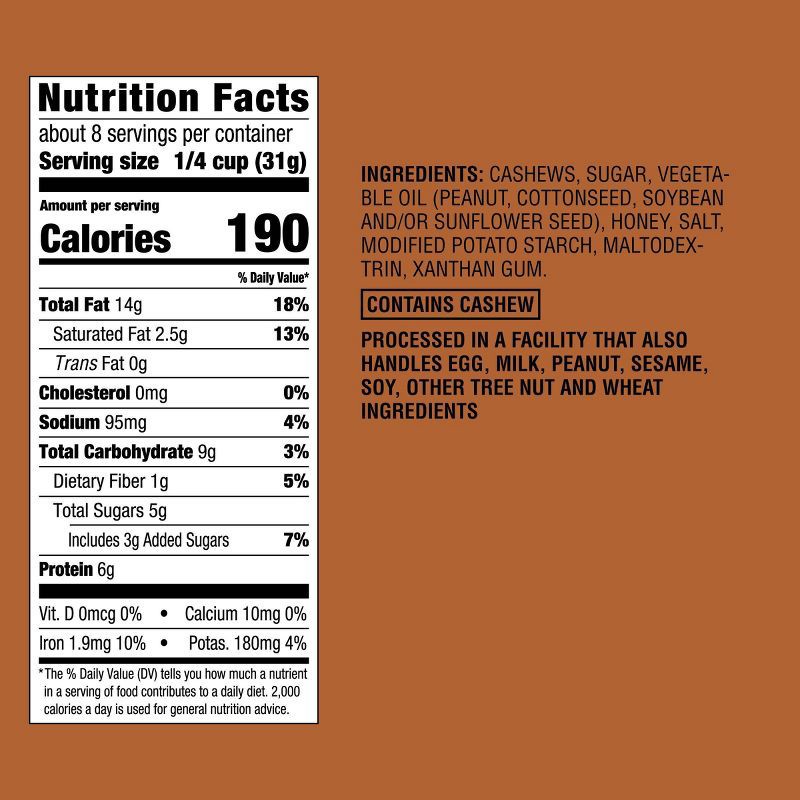 slide 4 of 4, Honey Roasted Cashews - 8.5oz - Good & Gather™, 8.5 oz