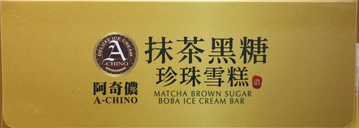 slide 4 of 10, A Chino 4 Pack Matcha Brown Sugar Boba Ice Cream Bar 4 ea, 4 oz