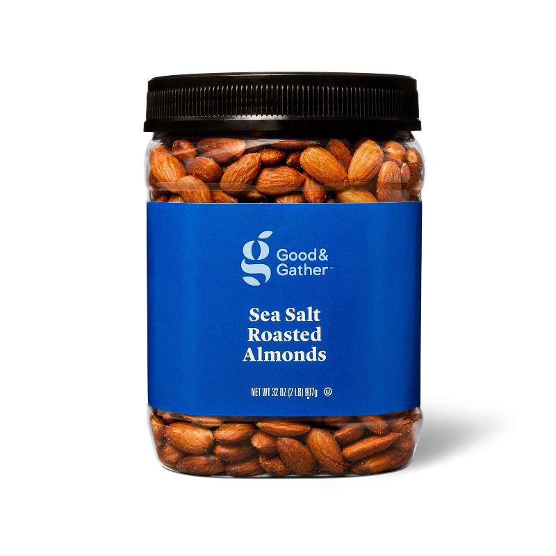 slide 1 of 3, Sea Salt Roasted Almonds - 32oz - Good & Gather™, 32 oz