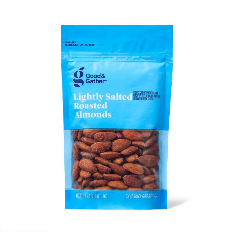 slide 1 of 2, Lightly Salted Roasted Almonds - 11oz - Good & Gather™, 11 oz