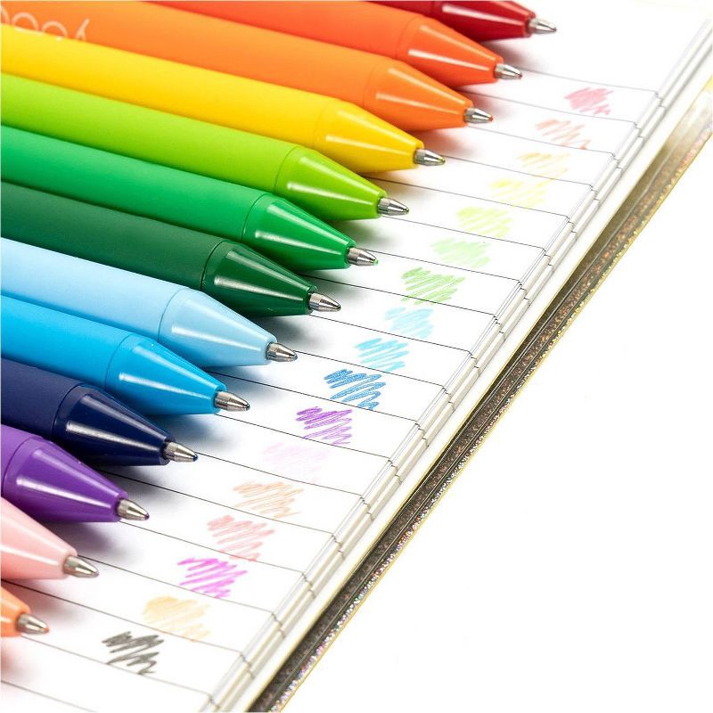 slide 3 of 6, 18ct Rollerball Gel Pens Retractable Multicolored - Yoobi™, 18 ct