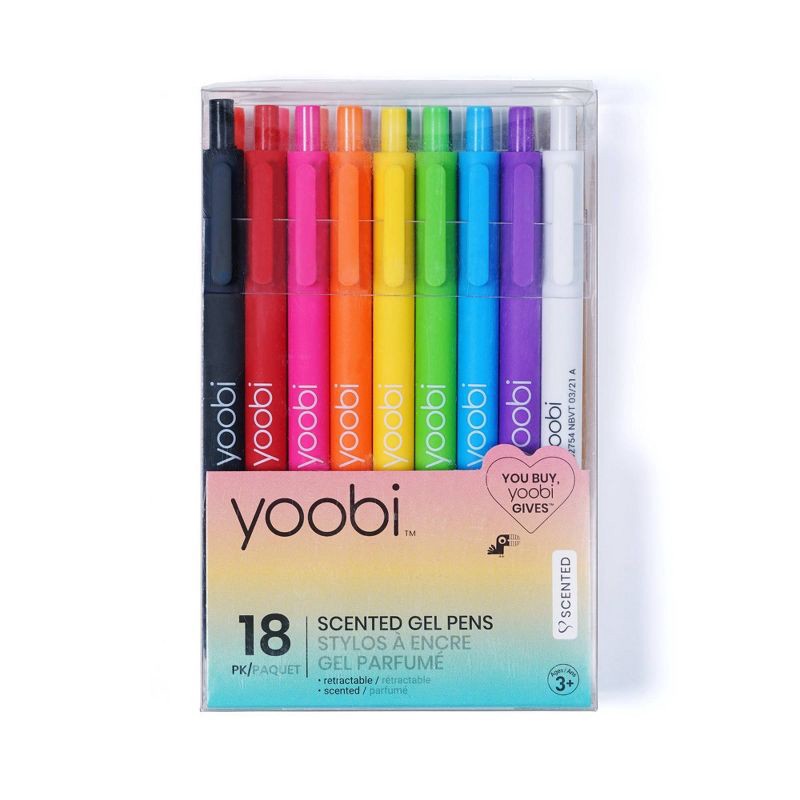 slide 1 of 6, 18ct Rollerball Gel Pens Retractable Multicolored - Yoobi™, 18 ct