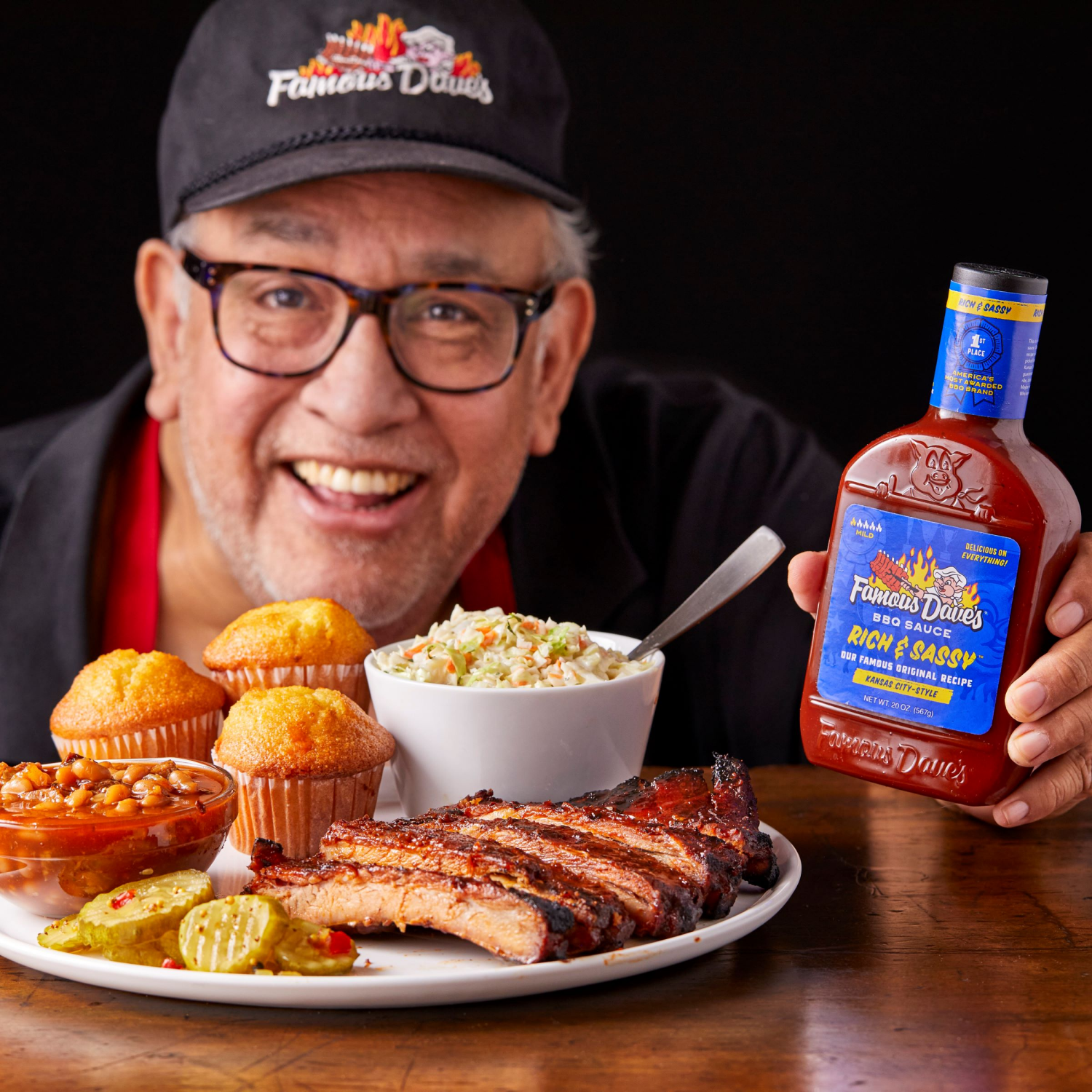 slide 2 of 4, Famous Dave's Mild Kansas City-Style Rich & Sassy BBQ Sauce 20 oz, 20 oz