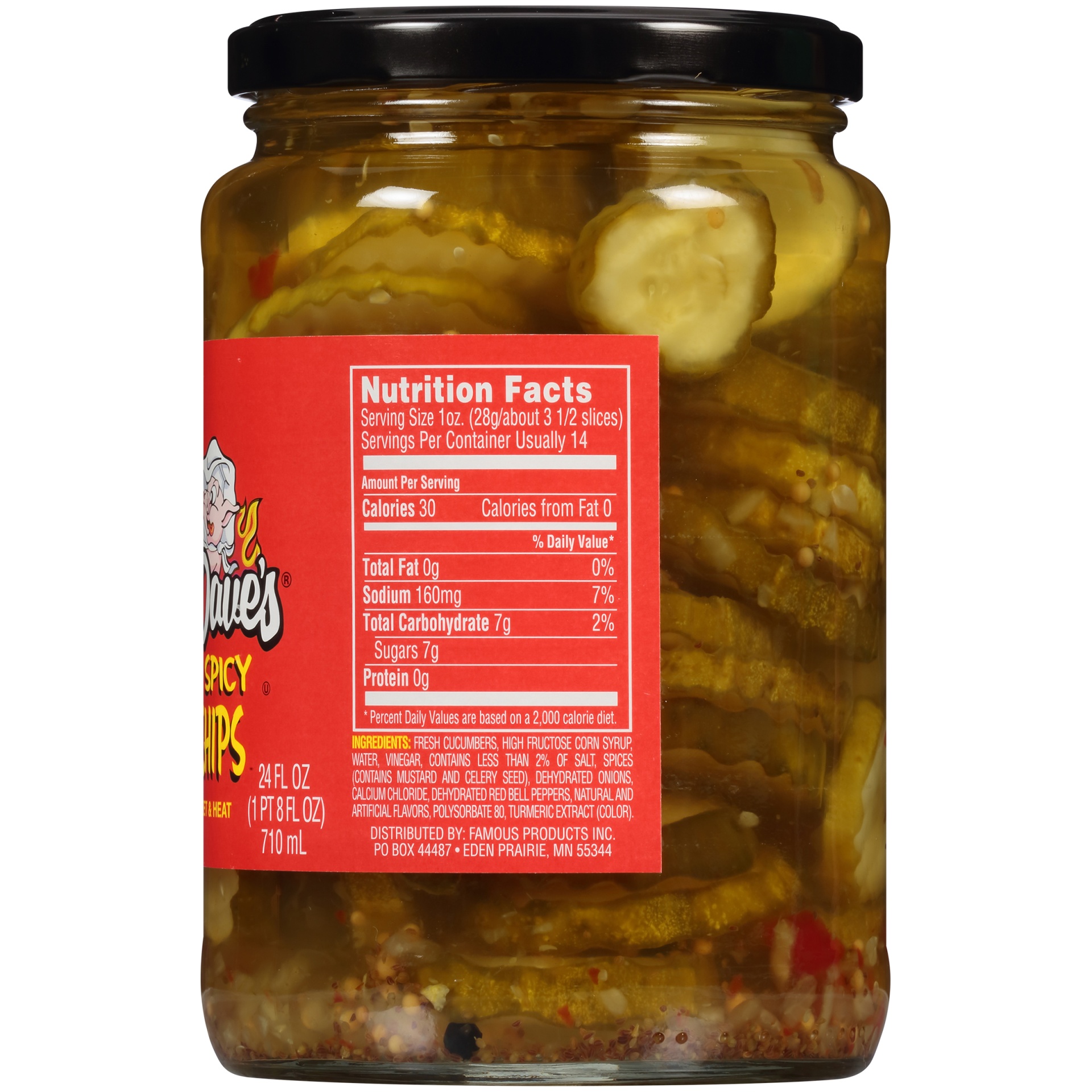 slide 5 of 6, Famous Dave's Signature Spicy Pickle Chips, 24 oz