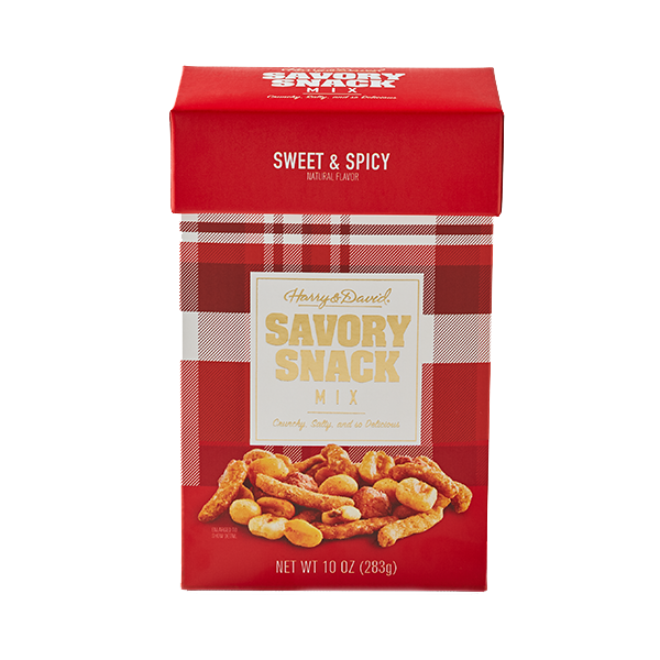 slide 1 of 1, Harry & David Sweet & Spicy Savory Snack Mix Holiday Box, 10 oz