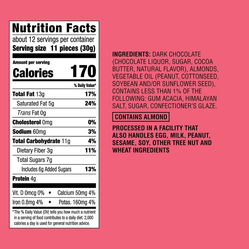 slide 4 of 4, Himalayan Salted Dark Chocolate Almonds - 13oz - Good & Gather™, 13 oz