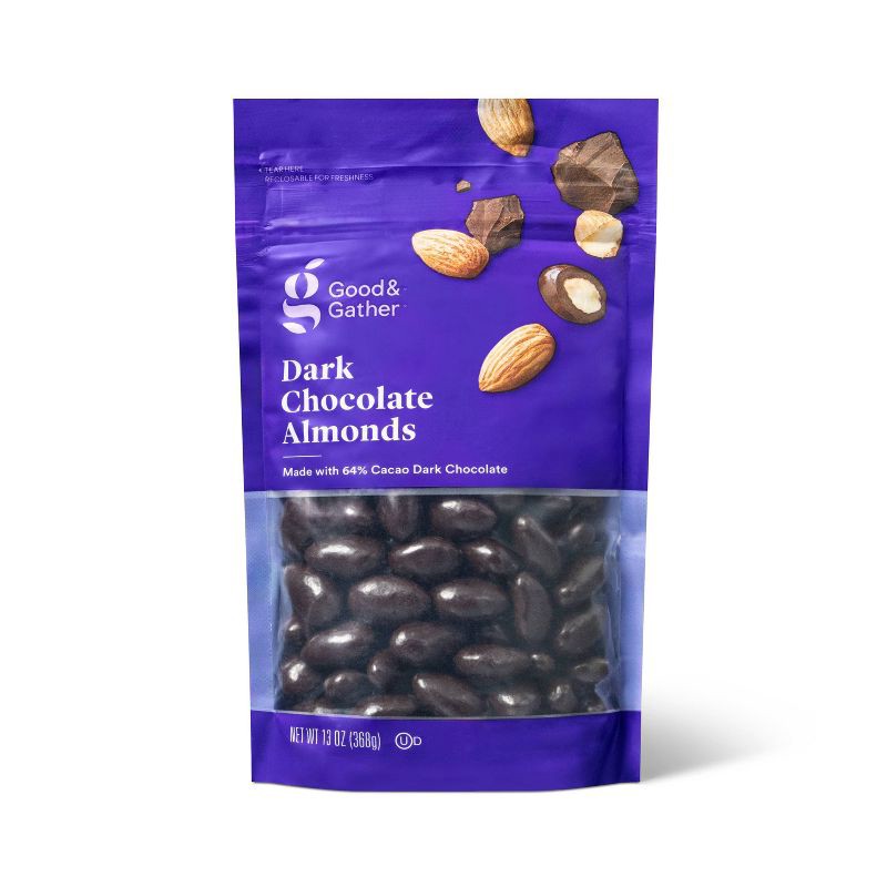 slide 1 of 5, Dark Chocolate Almonds - 13oz - Good & Gather™, 13 oz